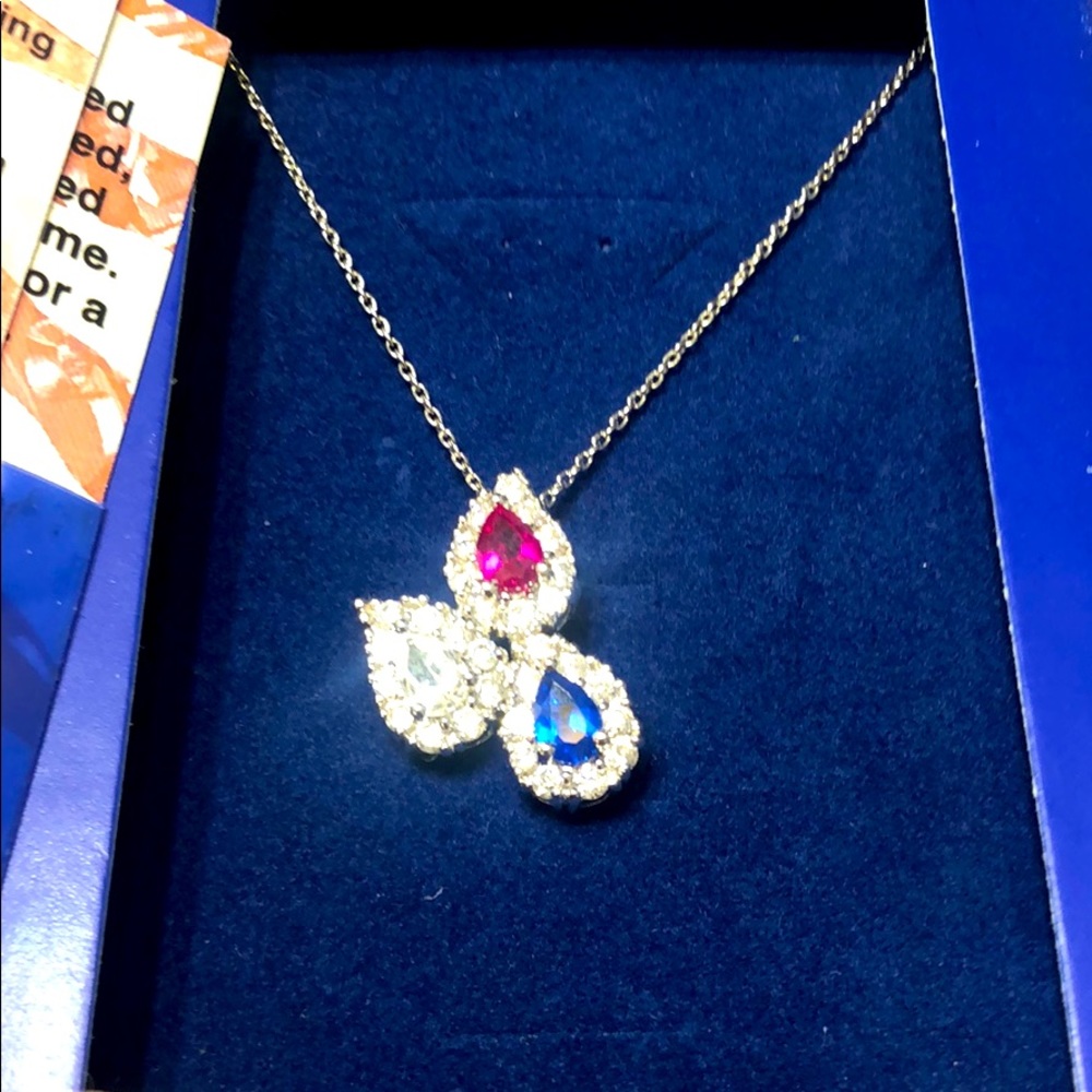 Beautiful Red, white, blue Necklace